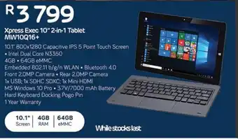 Mecer Xpress Exec 10" 2-in-1 Tablet MW10Q16+