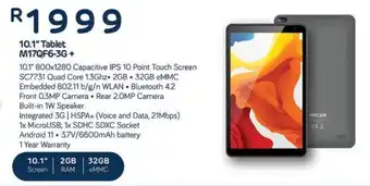 Computer Mania Mecer 10.1'' Tablet M17QF6-3G+ offer