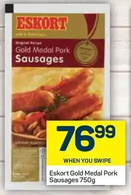 Pick n Pay Eskort Gold Medal Pork Sausage 750g offer