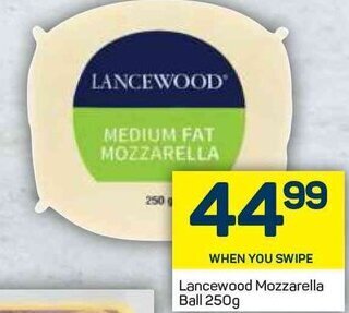 Pick n Pay Lancewood Mozzarella Ball 250g offer