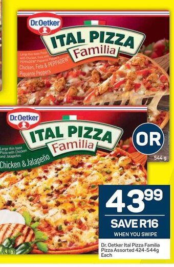 Pick n Pay Dr.Oetker Ital Pizza Familia Pizza Assorted 424-544g offer