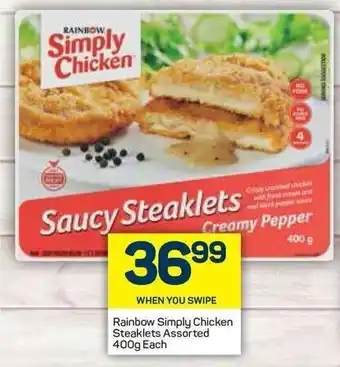Pick n Pay Rainbow Simply Chicken Steaklets Assorted 400g offer