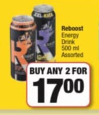 Reboost Energy Drink 500ml Assorted