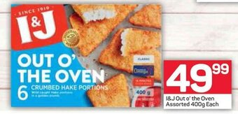 Pick n Pay I&J Out o' the Oven Assorted 400g offer