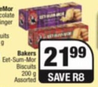 Bakers Eet-Sum-Mor Biscuits 200g Assorted