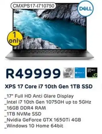 Computer Mania Dell XPS Core i7 10th Gen 1TB SSD offer