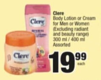 Spar Savemor Clere for Men or Women 300ml/400ml offer