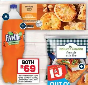Pick n Pay Pnp Frozen Pies 6s and Fanta, Sprite or Stoney Carbonated Soft Drink 2 Litre Assorted offer