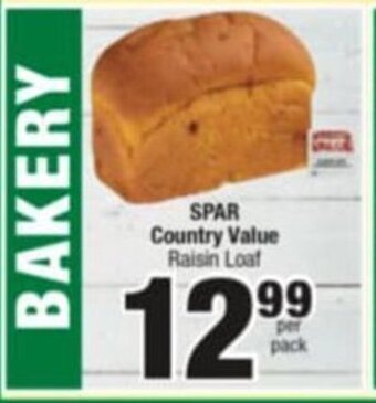 Spar Savemor SPAR Country Value Raisin Loaf offer