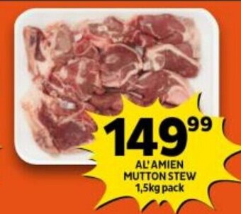 Shoprite AL'AMIEN MUTTON STEW 1,5kg pack offer