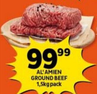 Shoprite AL'AMIEN GROUND BEEF 1,5kg pack offer