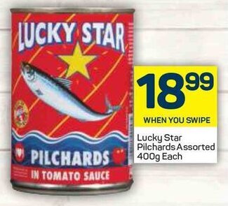 Pick n Pay Lucky Star Pilchards Assorted 400g offer