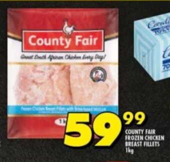 Shoprite COUNTY FAIR FROZEN CHICKEN BREAST FILLETS 1kg offer