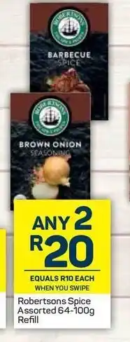 Pick n Pay Robertsons Spice Assorted 64-100g Refill offer