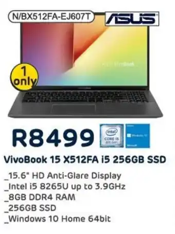 Computer Mania Asus Vivobook 15 X512FA i5 256GB SSD offer