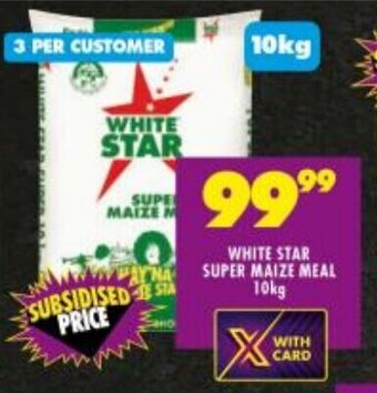Shoprite WHITE STAR SUPER MAIZE MEAL 10kg offer