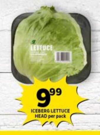 Shoprite ICEBERG LETTUCE HEAD per pack offer