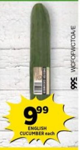 Shoprite ENGLISH CUCUMBER each offer