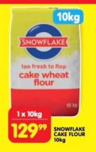 Shoprite SNOWFLAKE CAKE FLOUR 10kg offer