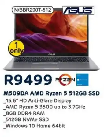 Computer Mania Asus M509DA AMD Ryzen 5 512GB SSD offer