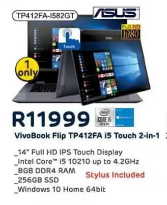 Computer Mania Asus Vivobook Flip TP412FA i5 Touch 2-in-1 offer