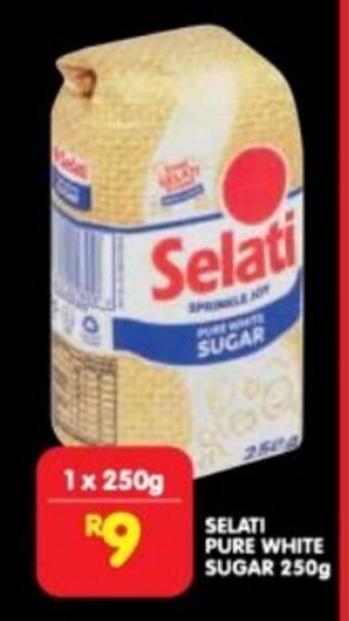Shoprite SELATI PURE WHITE SUGAR 250g offer