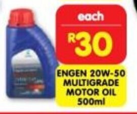 Shoprite ENGEN 20W-50 MULTIGRADE MOTOR OIL 500ml offer