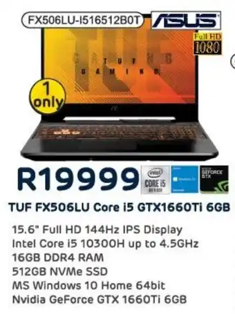 Computer Mania Asus TUF FX506LU Core i5 GTX1660Ti 6GB offer