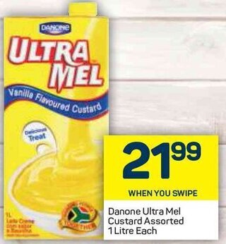 Pick n Pay Danone Ultra Mel Custard Assorted 1 Litre offer