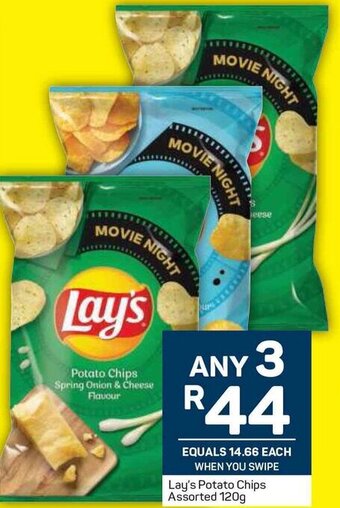 Pick n Pay Lay's Potato Chips Assorted 120g offer