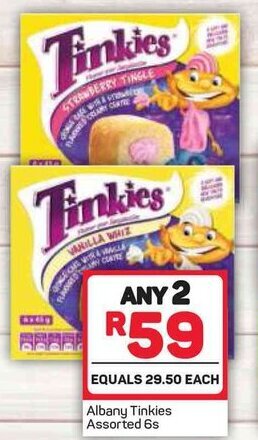 Pick n Pay Albany Tinkies Assorted 6s offer