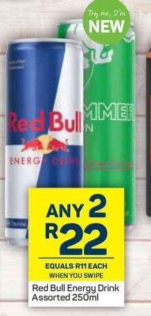 Pick n Pay Red Bull Energy Drink Assorted 250ml offer