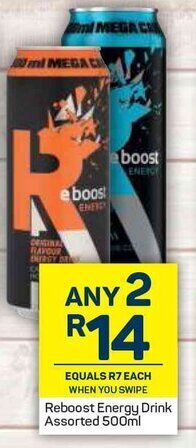 Pick n Pay Reboost Energy Drink Assorted 500ml offer