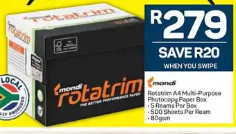 Pick n Pay Rotatrim A4 Multi-Purpose Photocopy Paper Box offer