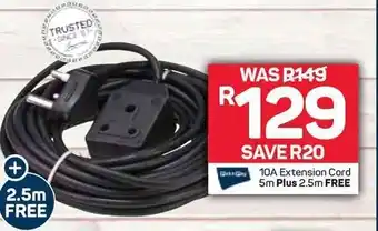 Pick n Pay 10A Extension Cord 5m offer