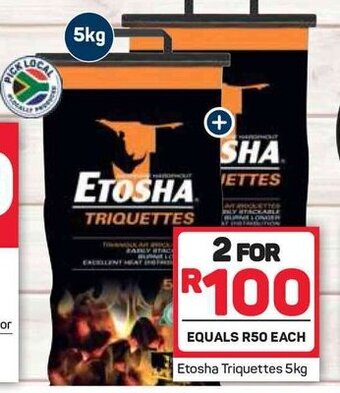 Pick n Pay Etosha Triquettes 5kg offer