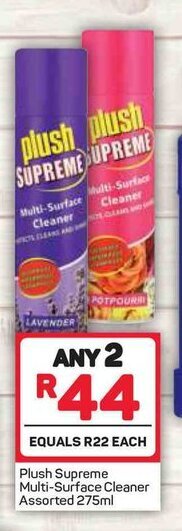 Pick n Pay Plush Supreme Multi-Surface Cleaner Assorted 275ml offer