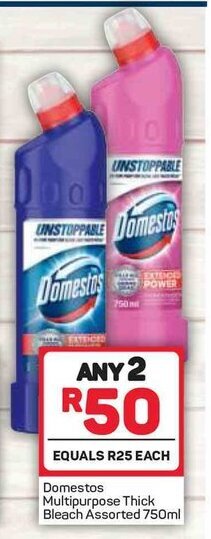 Pick n Pay Domestos Multipurpose Thick Bleach Assorted 750ml offer