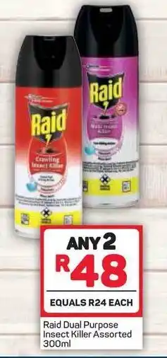 Pick n Pay Raid Dual Purpose Insect Killer Assorted 300ml offer
