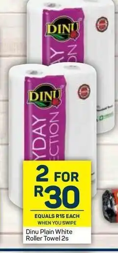 Pick n Pay Dinu Plain White Roller Towel 2s offer