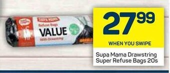 Pick n Pay Supa Mama Drawstring Super Refuse Bags 20s offer