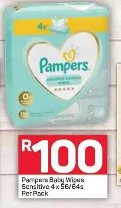 Pick n Pay Pampers Baby Wipes Sensitive 4x56/64s 1 offer