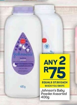 Pick n Pay Johnson's Baby Powder Assorted 400g offer