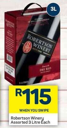 Pick n Pay Robertson Winery Assorted 3 Litre offer