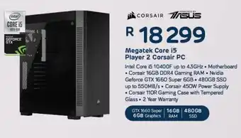 Computer Mania Megatek Core i5 Player 2 Corsair PC offer