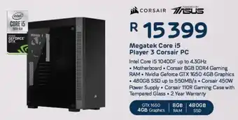 Computer Mania Megatek Core i5 Player 3 Corsair PC offer