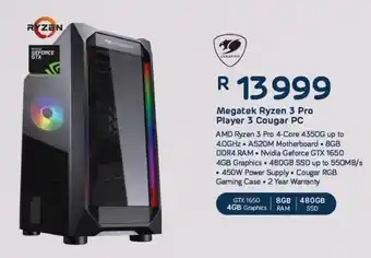 Computer Mania Megatek Ryzen 3 Pro Player 3 Cougar PC offer