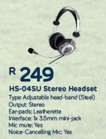 HS-04SU Stereo Headset