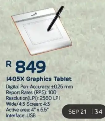 Computer Mania I405X Graphics Tablet offer