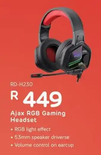 Computer Mania Redragon Ajax RGB Gaming Headset offer